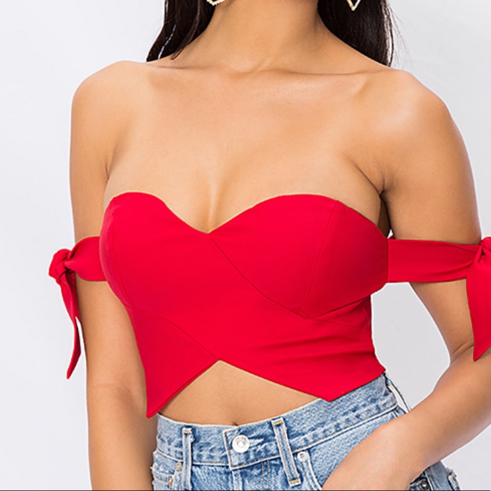 Revolve Beatrice Tie Sleeve Corset Top